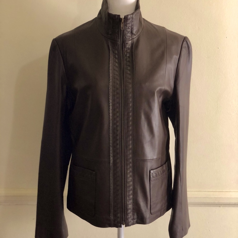 Rem Garson Chocolate Brown Genuine Leather Jackey - Picture 6 of 12